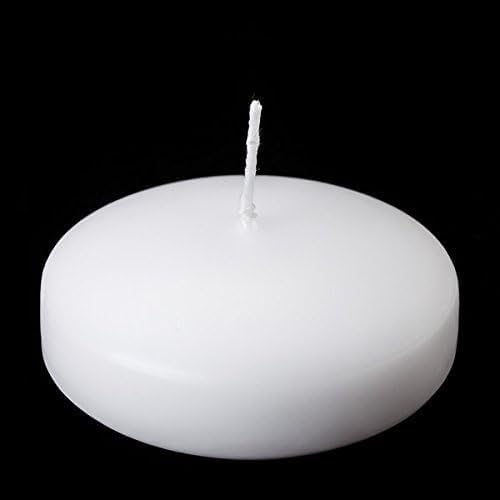 D'light Online Large White Floating Candles 3 Inch Wax Discs for Events, Weddings, Spa, Home Decor, Special Occasions, Cylinder Vases, Centerpieces, Pool and Holidays (Large - 3" (Set of 6), White)