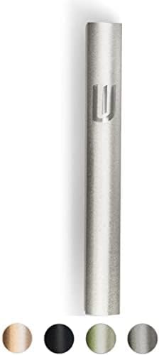 A&S Mezuzot Mezuza Aluminum Waterproof Case Peel & Stick Easy Installation Home Blessing (Silver, 7inch)