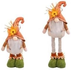 Extension-Type Scarecrow Doll for Fall Decor, Fall Gnomes,Thanksgiving Harvest Decorations, Expandable Garden Gnomes, Indoor Outdoor (Style B(boy))