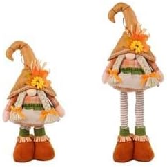 Extension-Type Scarecrow Doll for Fall Decor, Fall Gnomes,Thanksgiving Harvest Decorations, Expandable Garden Gnomes, Indoor Outdoor (Style A(Girl))
