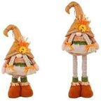 Extension-Type Scarecrow Doll for Fall Decor, Fall Gnomes,Thanksgiving Harvest Decorations, Expandable Garden Gnomes, Indoor Outdoor (Style A(Girl))