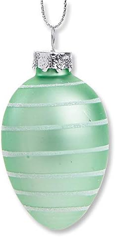 Lillian Vernon Pastel Frost Blown Glass Easter Ornaments - Handcrafted Hanging Tree Decorations, Easter Egg Holiday & Party Decor, 2 in, Assorted, 12-Piece Set