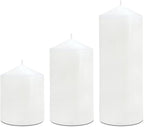 Pillar Candles 3 x 4, 6, and 8 inches, Large Handmade Candles Set of 3, Decorative Candles for Wedding, Home Decoration, Dinner, Church, Multiple Colors Available