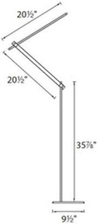 Modern Forms FL-1050-AL Balance Floor Lamp, One Size, Brushed Aluminum