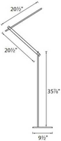 Modern Forms FL-1050-AL Balance Floor Lamp, One Size, Brushed Aluminum