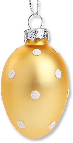 Lillian Vernon Pastel Frost Blown Glass Easter Ornaments - Handcrafted Hanging Tree Decorations, Easter Egg Holiday & Party Decor, 2 in, Assorted, 12-Piece Set