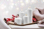 D'light Online 3 X 6 Inch Pillar Candles Set of 12 Bulk Event Pack Round Unscented Premium Wax Pillar Candles for Wedding, Spa, Party, Birthday, Holiday, Bath and Home Decor (3X6, White)