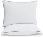 Luxurious Down Pillows - Standard Size, High Fill Power, Breathable Cotton Blend Shell,Down Pillow Ideal for Every Night (White, Standard (Pack of 2))