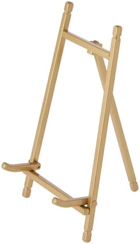 Bard's Satin Gold-toned Metal Easel, 7" H x 4.25" W x 4.5" D