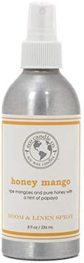 ECO CANDLE CO. Room & Linen Spray, Honey Mango, 8 oz. - Scents Of Mango, Honey, & Papaya - Recycled Aluminum Bottle, No Propellents, Pump Top, All Natural Ingredients
