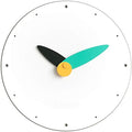 Stephanie Imports Modern Minimalist Teal & Black Wall Clock