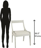 Hekman Sling Arm Chair for Living Room and Bedroom - White Finish, Sturdy Solid Wood Frame, Soft White and Taupe Color, Medium-Weight Linen Accent Chair, Traditional Living Room Furniture Decor