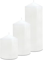 Pillar Candles 3 x 4, 6, and 8 inches, Large Handmade Candles Set of 3, Decorative Candles for Wedding, Home Decoration, Dinner, Church, Multiple Colors Available