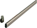 Oval Closet Rod with End Supports (Satin Nickel, 48" Wide Space)