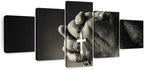 Elephant Stock Christian Prayer Canvas - 5 Panel Pictures Decor - Digital Design Canvas Print - Christian Wall Decor - 29" X 12"