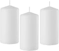 D'light Online 3 X 6 Inch Pillar Candles Set of 12 Bulk Event Pack Round Unscented Premium Wax Pillar Candles for Wedding, Spa, Party, Birthday, Holiday, Bath and Home Decor (3X6, White)