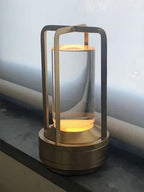 Klarako Crystal Lantern Lamp – Modern Cordless Rechargeable Bedside & Outdoor Light, Portable Wireless Lamp – Dimmable Touch Control – Luxury Living Room & Hotel-Style Lighting (Gold, 10-Pack)