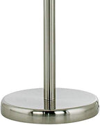 Possini Euro Design Alexei Modern Torchiere Floor Lamp Tree 3-Light Gooseneck Arm 72" Tall Brushed Nickel White Crackle Glass Pole Dimmer Living Room Reading House Bedroom Home Office