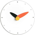Stephanie Imports Modern Minimalist Orange & Black Wall Clock