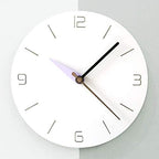 Stephanie Imports Modern Minimalist White & Pastel Purple Silent Wall Clock