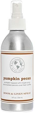 ECO CANDLE CO. Room & Linen Spray, Pumpkin Pecan, 8 oz. - Scents Of Pumpkin, Pecans, & Maple Syrup - Recycled Aluminum Bottle, No Propellents, Pump Top, All Natural Ingredients
