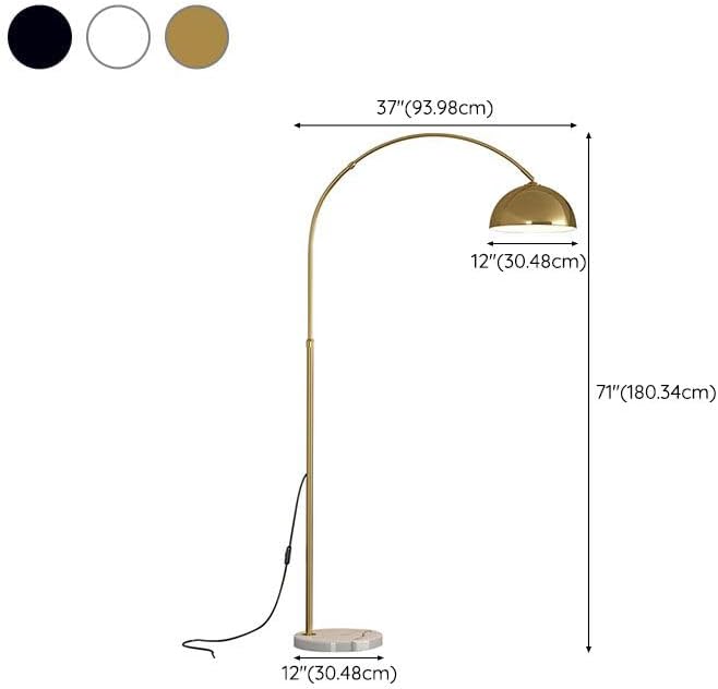 CraftThink Floor Lamp, Contemporary Metal Corner Lamp with Geometric Shade, E26 One-Light Tall Lamp Standing Lamp for Bedroom Reading Living Room, Bulb not Included (Gold)