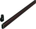 Oval Closet Rod with End Supports that have Dual Rear Facing 5mm Pins (Oil Rubbed Bronze, 24" Wide Space)