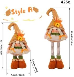 Extension-Type Scarecrow Doll for Fall Decor, Fall Gnomes,Thanksgiving Harvest Decorations, Expandable Garden Gnomes, Indoor Outdoor (Style A(Girl))