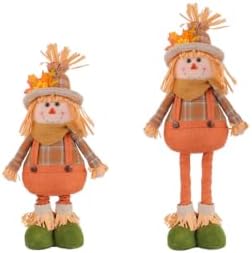 Extension-Type Scarecrow Doll for Fall Decor, Fall Gnomes,Thanksgiving Harvest Decorations, Expandable Garden Gnomes, Indoor Outdoor (Style C(boy))