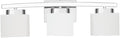 3-Light Bathroom Light Fixture Over Mirror, Modern Chrome Vanity Fixture with Milky Glass Shade, 23 inches Bath Light for Bath Vanity Lighting