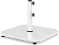 Sundale Outdoor Umbrella Base 40lbs with Stainless Steel Umbrella Tube, Heavy Duty Steel Umbrella Stand, White