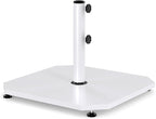 Sundale Outdoor Umbrella Base 40lbs with Stainless Steel Umbrella Tube, Heavy Duty Steel Umbrella Stand, White