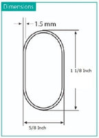 5-Case Pack Matte Brass 96" Oval Wardrobe Closet Tubing Aluminum Rods - 1.5mm Thickness