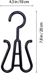 10 Pack Shoe Organizer Rack Double Hooks Plastic Hangers for Slippers and Shoes Space-Saving Hanging for Closet Door