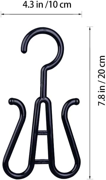 10 Pack Shoe Organizer Rack Double Hooks Plastic Hangers for Slippers and Shoes Space-Saving Hanging for Closet Door