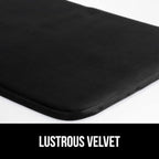GORILLA GRIP Memory Foam Bath Mat, Soft Absorbent Velvet Bathroom Mats, Durable Dots on Underside, Machine Washable Bathmat, Carpet Rug Room Decor for Shower Tub Floor RV, 36x24 Rugs, Black