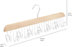 Amazon Basics Wooden Belt Hanger Closet Organizer, Multifunctional, Smooth Finish, Natural, 2-Pack