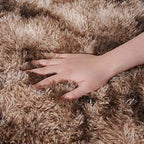 Rugs for Living Room 5x7, Soft Shaggy Modern Shag Area Rug for Bedroom, Upgrade Non-Slip Plush Fluffy Carpet for Kids Boys Girls Room Home Decor Aesthetic, Tie-Dyed Brown