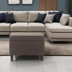 Spatial Order Home Decor | Dinah Collection Modern Storage Ottoman | Ottoman with Storage for Living Room & Bedroom (Chocalate Brown)