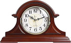 Silent Battery Operated Mantel Clock - Elegant Decorative Timepiece for Living Room, Office, Kitchen, and Shelf Idea for Home Décor