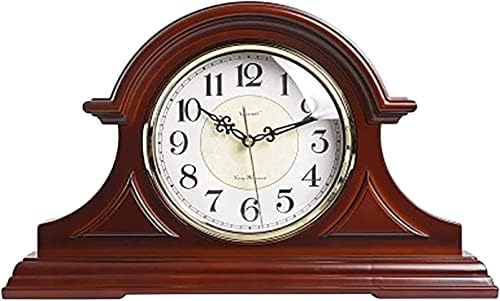 Silent Battery Operated Mantel Clock - Elegant Decorative Timepiece for Living Room, Office, Kitchen, and Shelf Idea for Home Décor