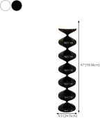 CraftThink Modern Floor Lamp, 47-Inch Height Corner With Acrylic Bowl Shade, Tall Standing With Foot Switch for Bedroom Reading Living Room, Bulb Included (Black, Warm Light)