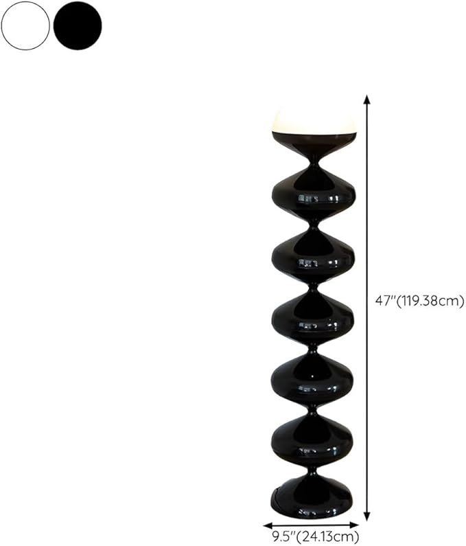 CraftThink Modern Floor Lamp, 47-Inch Height Corner Lamp with Acrylic Bowl Shade, Tall Lamp Standing Lamp with Foot Switch for Bedroom Reading Living Room, Bulb Included (White, 3 Color Light)