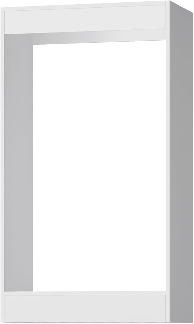 ROOMTEC 28.5" Double Hanging Closet Unit, Modular Closet System with Hanging Rod, Wardrobe Organizer for Bedroom or Walk-in Closet, Wall Mounted, Customizable Clothes Storage Unit, White
