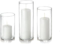 yummi Set of 12 Slim Pillars and Cylinder Vases - White