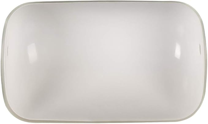 FIRVRE White Banker Glass Lampshade,Desk Lamp Replacement Cover("8.85 IN " L "5.11 IN" W "2.95 IN" H)