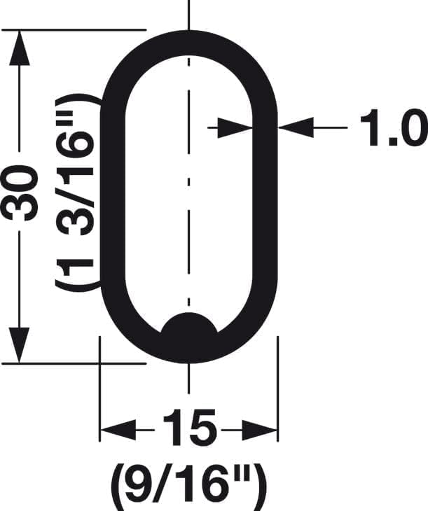 Oval Closet Rod with End Supports that have Dual Rear Facing 5mm Pins (Matte Brass, 36" Wide Space)