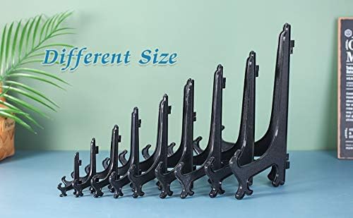Artliving (4 Pack) 12 Inch Plastic Display Stand, Black Easel Display Photo Holder Stand, Displays Picture Frames, Cookbooks, Tablets and Art