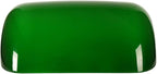 FIRVRE Lamp Shades for Table Lamps, Banker Glass Lamp Shade Replacement, Desk Lamp Green Glass Cover("8.85 IN " L "5.11 IN" W "2.95 IN" H)