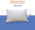 Continental Bedding Affinity Down Alternative Pillow, Medium Firm, 300TC 100% Cotton Shell, for Side, Back, and Stomach Sleepers